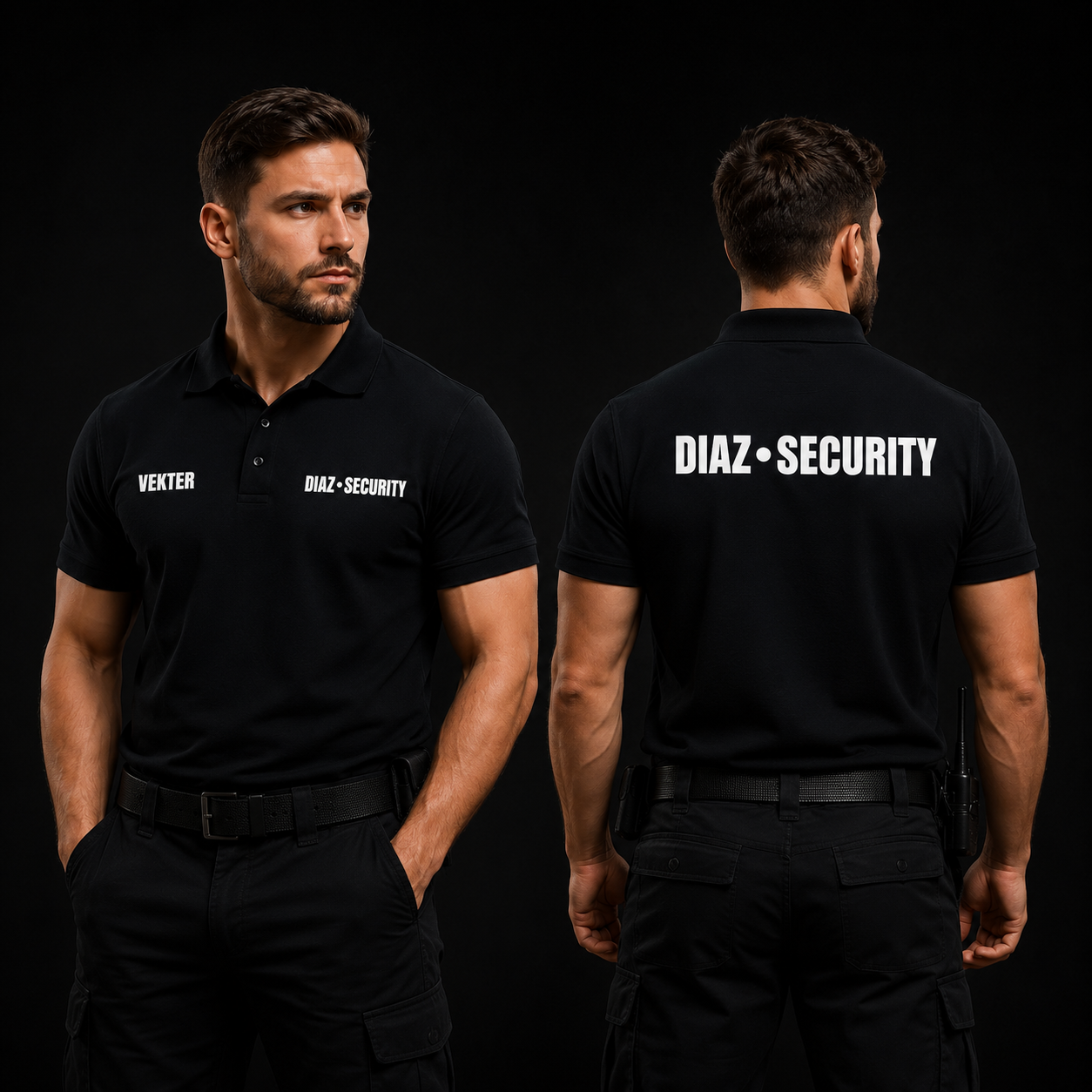 Uniform design and printing for Diaz Security